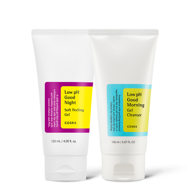 COSRX Low pH Gel Cleanser + Soft Peeling Gel Set - CUTIPOP