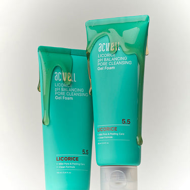 Giverny ACWELL licorice pH balancing pore cleansing gel foam 160ml - CUTIPOP