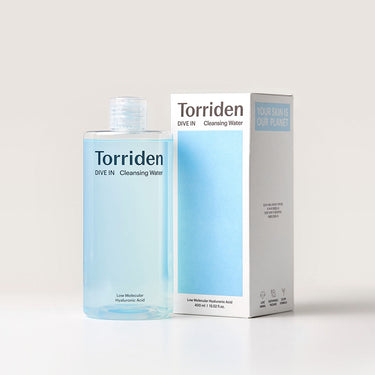 Torriden Dive in low Molecular hyaluronic acid Cleansing Water 400ml - CUTIPOP