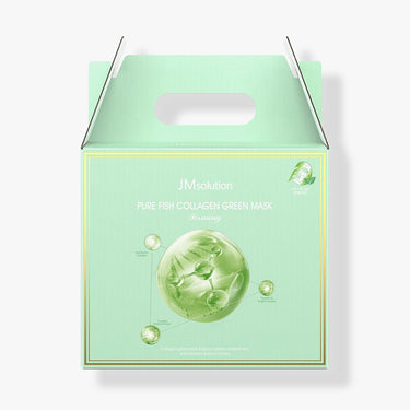 JM Solution Pure Fish Collagen Green Mask Farm 30ml*50P - CUTIPOP