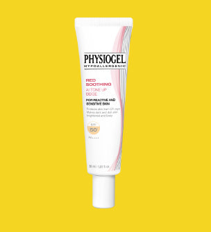 PHYSIOGEL Red Soothing AI Tone Up Sun Cream Beige 30ml (SPF 50+ PA++++) - CUTIPOP