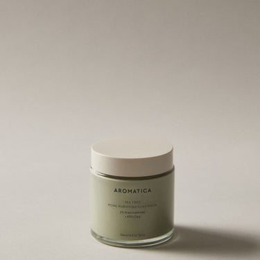 AROMATICA Tea Tree Pore Purifying Clay Mask 2% Niacineamide + 45% Clay 120g - CUTIPOP