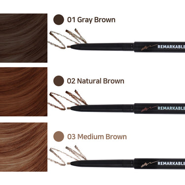 Aperire Remarkable Slim Brow Pencil 0.08g [1+1] - CUTIPOP