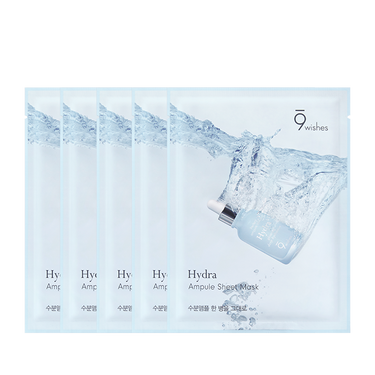 9wishes Hydra Ampoule Sheet Mask 25ml (5 sheets) - CUTIPOP