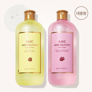 AHC Herb Solution Toner Large 500ml (Lemon/Rose) - CUTIPOP
