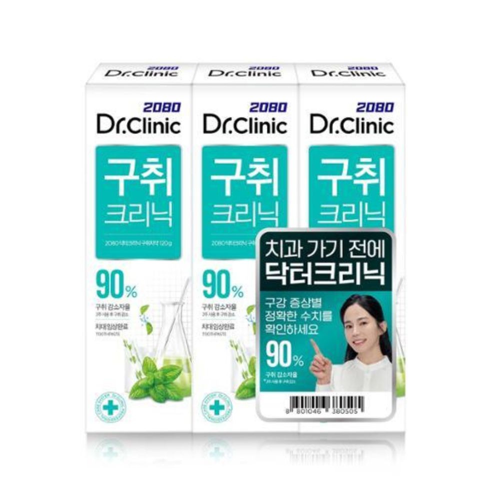 2080 Dr.clinic Bad Breath Toothpaste 120gx3ea - CUTIPOP