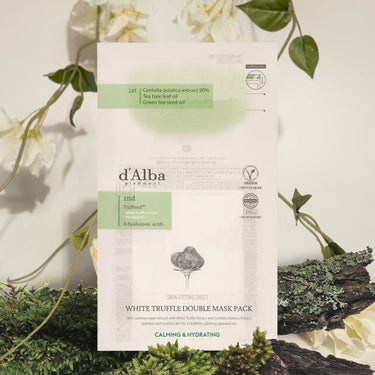 d'Alba Soothing & Moisturizing Vegan Double Mask Pack 34.5ml (8P/20P) - CUTIPOP