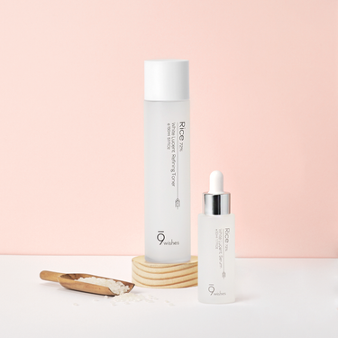 9wishes Rice 72 Whitening Toner 150ml + Serum 50ml Set - CUTIPOP