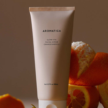 AROMATICA Glow Vita Facial Scrub Orange & Neroli 150ml - CUTIPOP