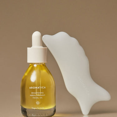 AROMATICA Organic Facial Oil & Glass Massager Kit [3 types] - CUTIPOP