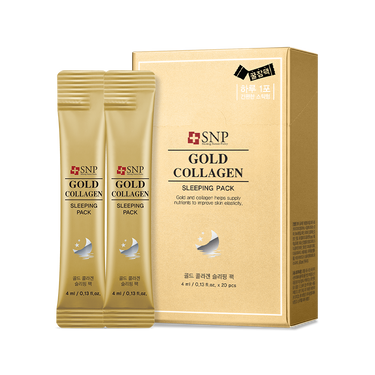 SNP Gold Collagen Sleeping Pack (Stick Type) 4ml*20P - CUTIPOP