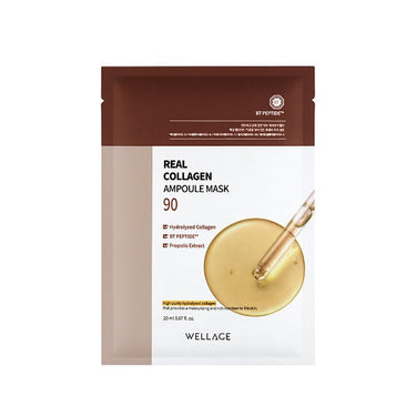 WELLAGE Real Collagen Ampoule Mask Sheet 20ml (1P/10P)