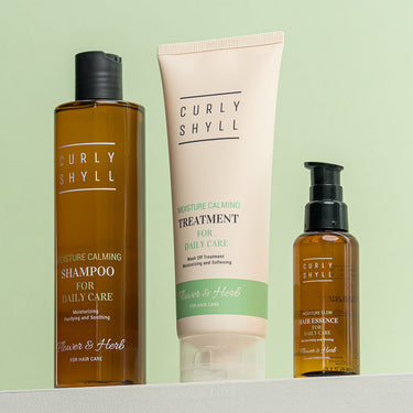 Curlyshyll Moisture Calming Shampoo 330ml+Treatment 250ml+Essence 70ml Set