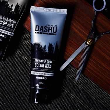 DASHU for Men Premium Ash Silver Gray Color Wax 100g - CUTIPOP