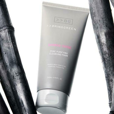 BRINGGREEN Bamboo Charcoal Pore Purifying Cleansing Foam 200ml Double Set AniMelodic