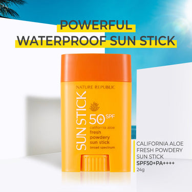 California Aloe Fresh Powdery Sun Stick Broad Spectrum SPF50+ PA++++ AniMelodic