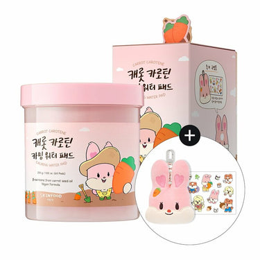 [Collaboration with Muffin & Nuts] SKINFOOD Carrot Carotene Calming Water Pad 60P (Special Gift: Doll Key Ring) AniMelodic