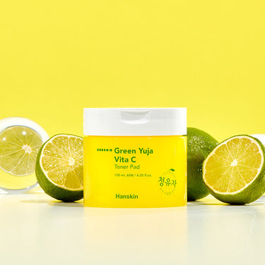 Hanskin Green Yuja Vita C Toner Pad 60P - CUTIPOP