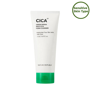 Green Derma Mild Cica Foam Cleanser AniMelodic