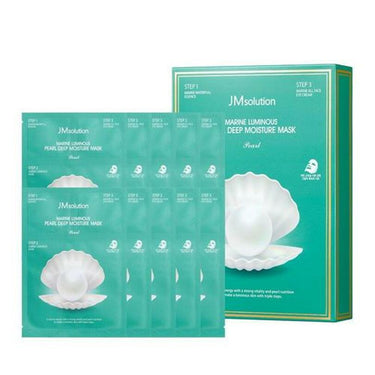 JM solution Marine Luminous Pearl Deep Moisture Mask Sheet 10 Sheets AniMelodic