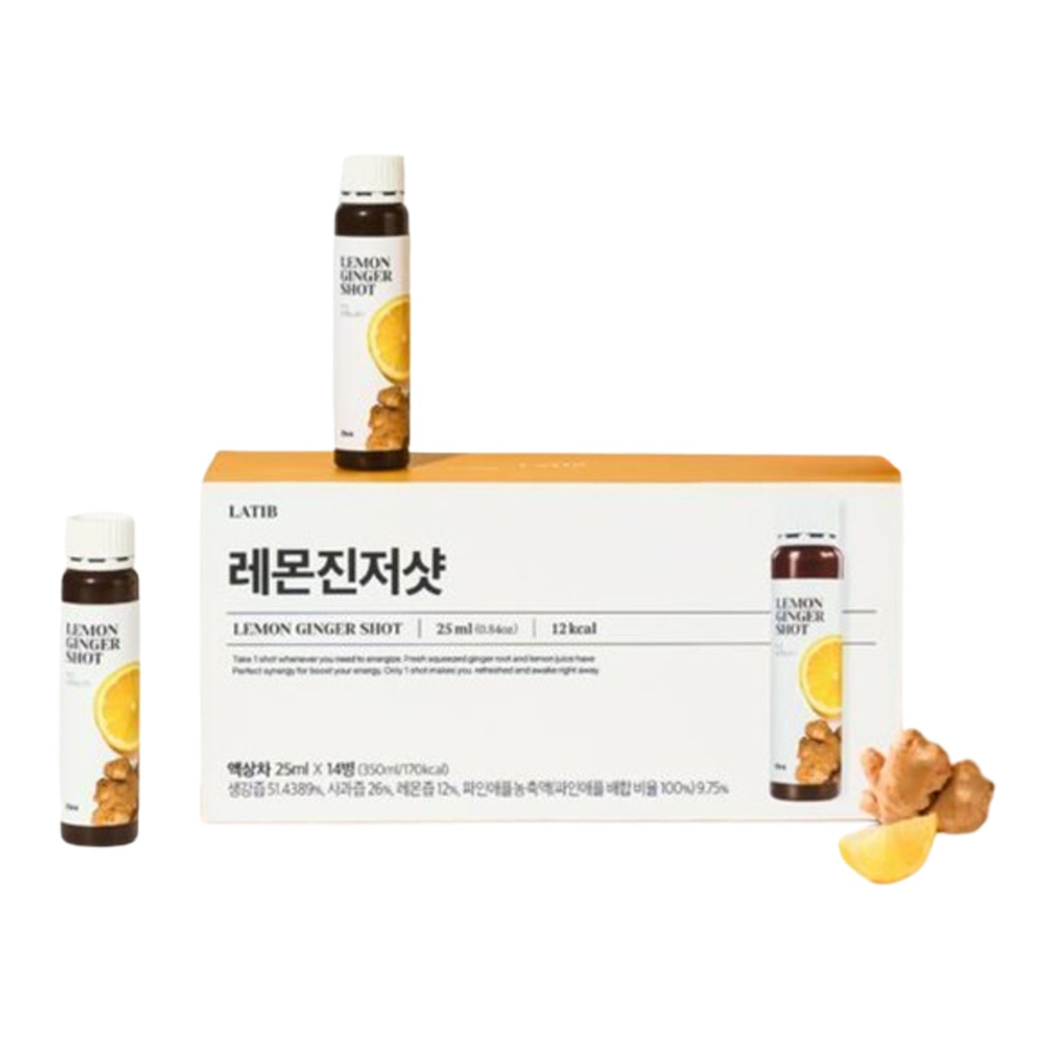 LATIB Lemon Ginger Shot 25ml - Choose 1 of 2 Types (14 pieces / 42 ...