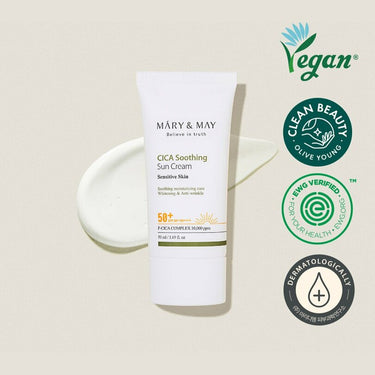 MARY&MAY Cica Soothing Sun Cream SPF50+ PA++++ 50mL AniMelodic