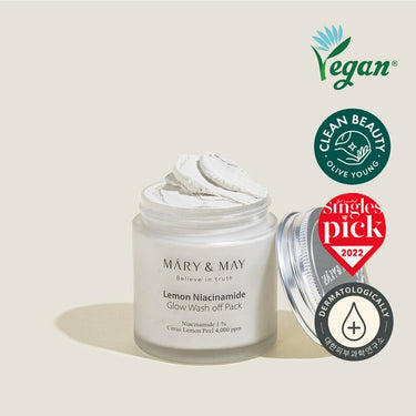 MARY&MAY Lemon Niacinamide Glow Wash Off Pack 125g AniMelodic