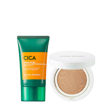 Maskproof Makeup Duo (Safety 100 Sun Cream SPF50+ PA++++ & Serum Cover Cushion SPF50+ PA++++) AniMelodic