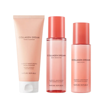 Men's Anti-Aging Care Set - Collagen Dream Vitamin C Capsule Foam Cleanser, Skin Booster & Emulsion AniMelodic