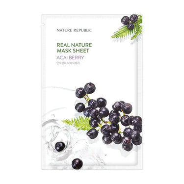 Real Nature Mask Sheet Acai Berry (Emulsion Type) AniMelodic