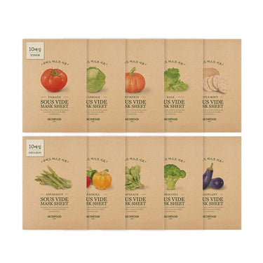 SKINFOOD Sous Vide Mask Sheet 10pcs (10 Options To Choose) AniMelodic