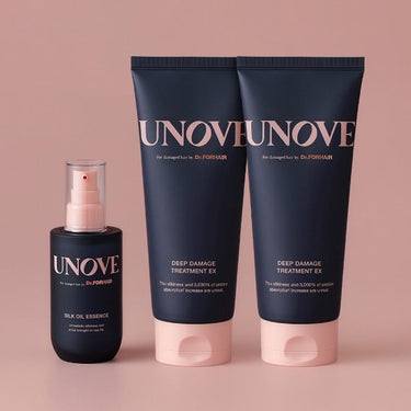UNOVE deep damage Set(treatment 207ml*2pcs+Silk Oil essence 70ml) - CUTIPOP