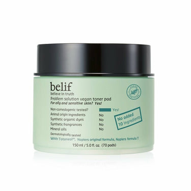 belif Problem Solution Vegan Toner Pad 150mL AniMelodic
