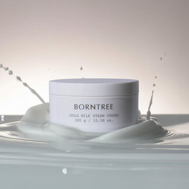 BORNTREE Gold Milk Steam Cream 300g - CUTIPOP