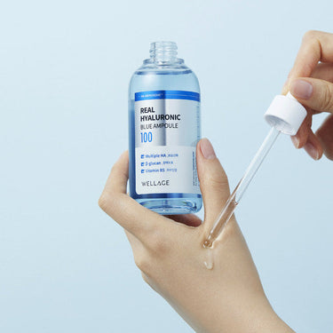 WELLAGE Real Hyaluronic Blue 100 Ampoule 100ml - CUTIPOP