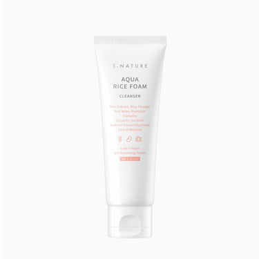 S.NATURE Aqua Rice Low pH cleansing foam (80ml/160ml) - CUTIPOP