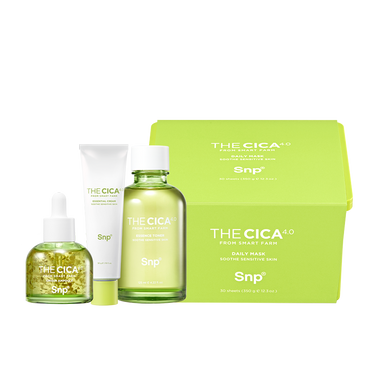 SNP The Cica 4.0 Calming Set (Ampoule/Toner/Cream/Mask) - CUTIPOP