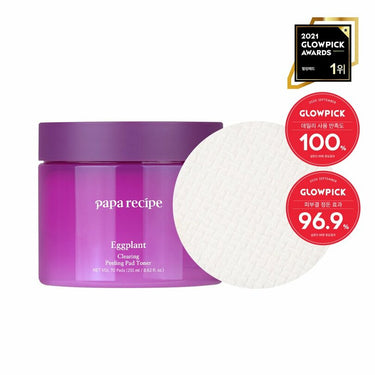 papa recipe Eggplant Clearing Peeling Pad Toner 70 Pads AniMelodic