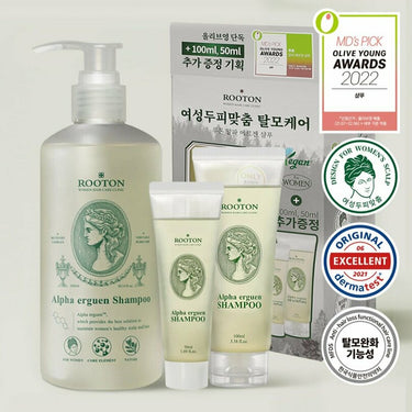 rooton Alpha Erguen Shampoo 300mL Special Set (300mL+100mL+50mL) AniMelodic
